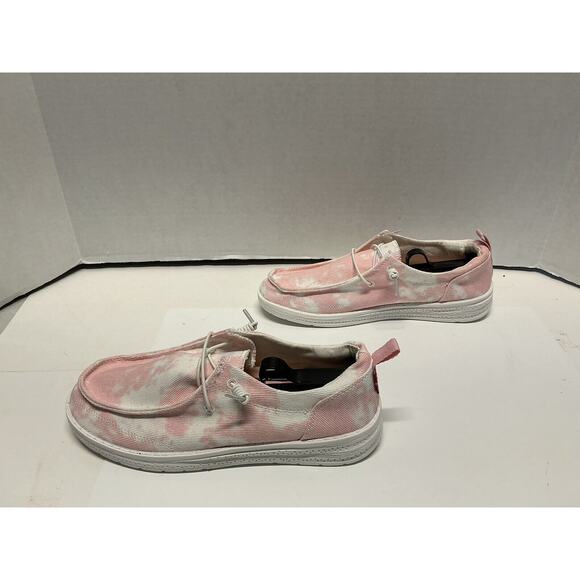 Levis NEWT-TD-CVS Boat Shoes Slip On Pink Canvas Sneakers Women’s Size 8 - Picture 5 of 7